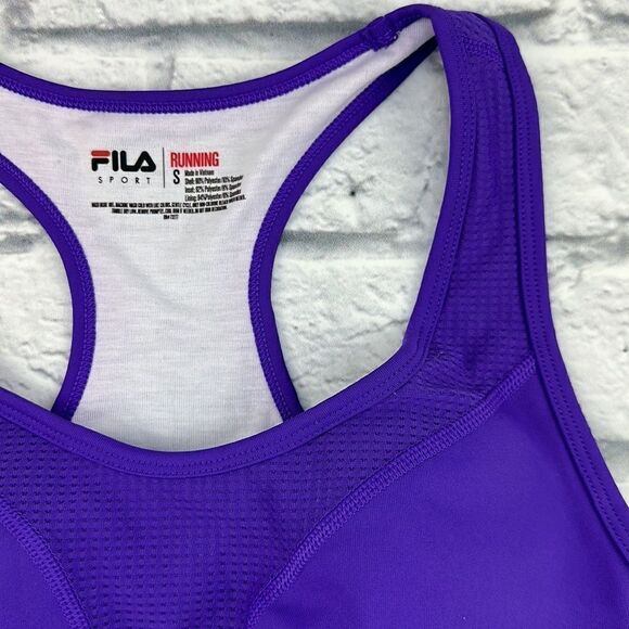 FILA SPORT High Impact Purple Performance Running Wicking Sports Bra Small - Picture 3 of 7